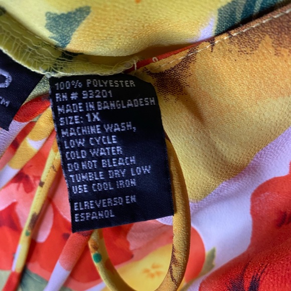 Mint Julep Beach Tropical Flower Vacation 1X Dress - Picture 6 of 6